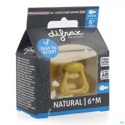Difrax Sucette Natural +6 Mois Uni Jaune - Vue détail 1