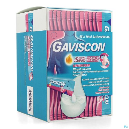 GAVISCON ANTI ACIDE/ANTI REFLUX 48 SACHETS Pharmacodel