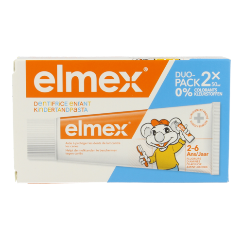 Elmex Dentifrice Enfant 2-6 Ans 2x50ml