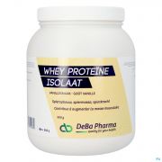 Whey Proteine Isolaat Vanille Caps 900g Deba