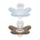 Difrax Fopspeen Natural 0-6M 2Pack Blauw/grijs - Product 1