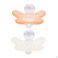 Difrax Fopspeen Natural 0-6M 2Pack Wit/roze - Product 1