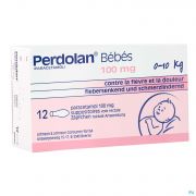 Johnson & Johnson Perdolan Suppositoire Bebe 12 X 100 mg - Vue détail 1