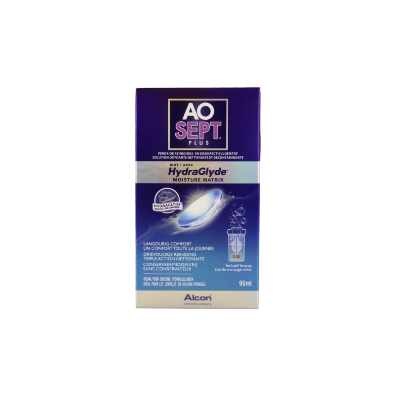 AOSEPT PLUS AVEC HYDRAGLYDE 90 ML Produits pour lentilles