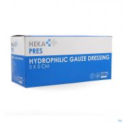 Hekapres gaaskompr.hydrof. 5X 5Cm Ster. 12L 1X100 - Detail 1