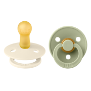 Bibs 2 Fopspeen Duo Sage Ivory