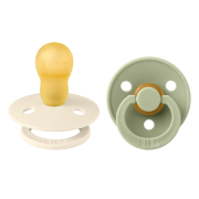 Bibs 3 Fopspeen Duo Sage Ivory