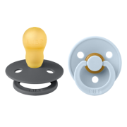 Bibs 3 Fopspeen Duo Iron Baby Blue