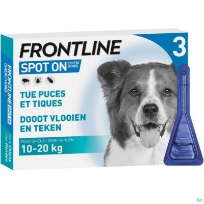 Frontline Spot On Chien 10-20kg Pipet 3x1,34ml