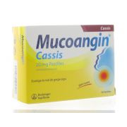 MUCOANGIN CASSIS PASTILLES A SUCER 30 X 20 MG