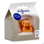 Difrax Fopspeen Dental +12M Uni/pure Oranje/pump. - Detail 1