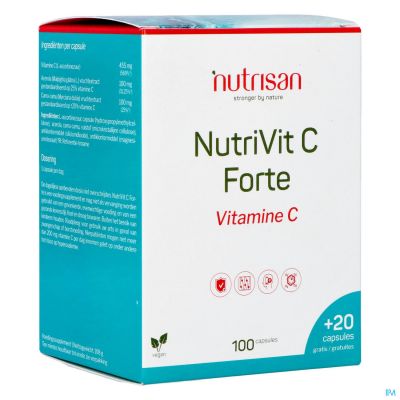 Nutrivit C Forte V-caps 100+20 Gratuites Nutrisan