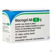 Macrogol Ab 4g Pdr Voor Drank Zakje 20