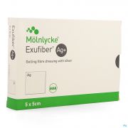 Molnlycke Exufiber Ag+ 5 X 5 Cm (10) - Vue détail 1