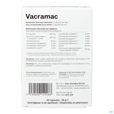 Vacramac 30 Caps 3x10 Nutriphyt