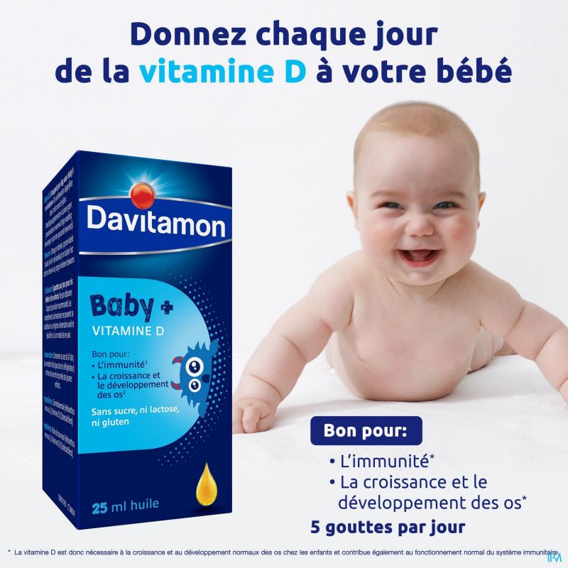 DAVITAMON BEBE VITAMINE D HUILE 25 ML Vitamine D Pharmacodel, votre