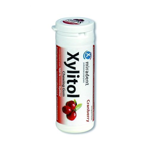 MIRADENT CHEWING GUM XYLITOL CANNEBERGE SANS SUCRE (30)