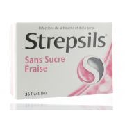 Strepsils Suikervrij Aardbeien Past 36