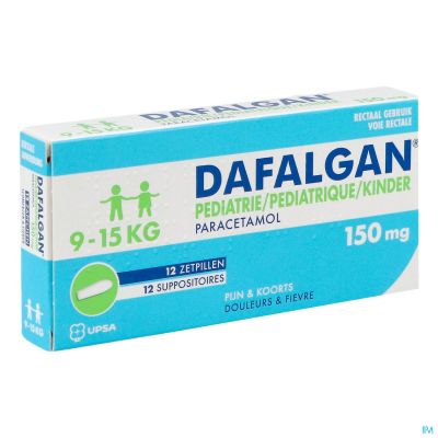 Dafalgan Pediatrie 150mg Suppo 12