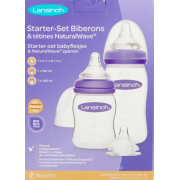 Lansinoh Starterset Drinkfles+speen Natural Wave