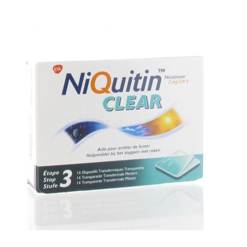 NIQUITIN CLEAR PATCHS 14 X 7 MG